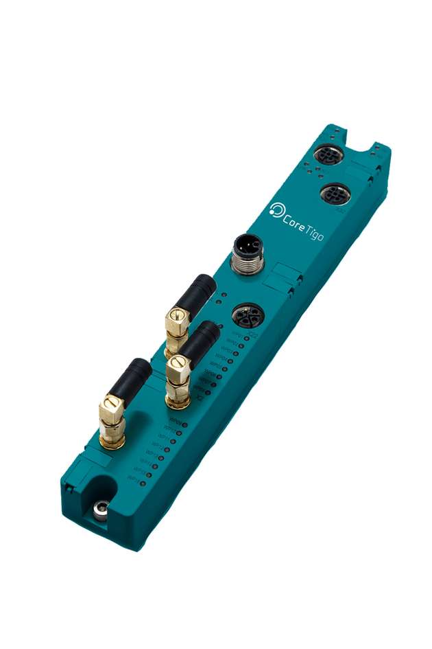 Der IO-Link Wireless TigoMaster 2TH verbindet die Sensorebene (OT) der verschiedenen Maschinen mit der IT-Welt.