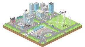 Mit Hilfe einer bodengestützten Radarplattform soll ein sicherer Personen- und Lieferverkehr mit automatisierten Drohnen über deutschen Großstädten Realität werden.