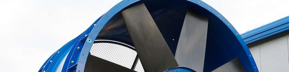 Die Carbon-Axialventilatoren einer neuen Baureihe von EVG Lufttechnik haben einen Durchmesser von 4,25 m.