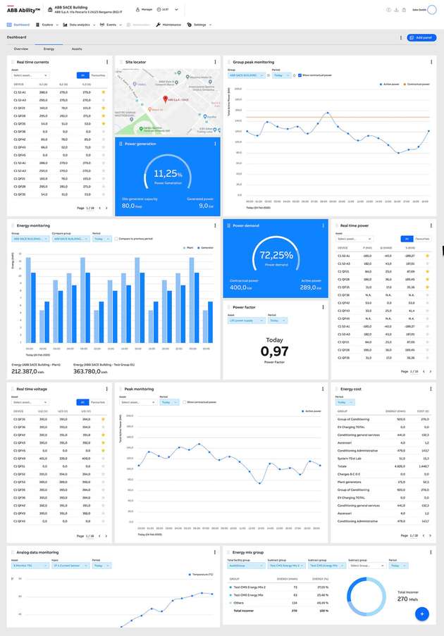 Der ABB Ability Energy und Asset Manager (EAM) ist als Software-as-a-Service auf der ABB-Cloud-Plattform verfügbar und ermöglicht die Erfassung und Visualisierung relevanter Informationen und Mes-sungen des elektrischen Verteilungssystem eines Standorts sowie weiterer Versorgungseinrichtungen und verbessert dadurch Leistung, Effizienz und Sicherheit.