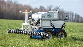 Mithilfe von 5G-Technologie, im Bild der Landwirtschaftsroboter, könnte beispielsweise das Ausbringen von Pflanzenschutzmitteln künftig präziser und effizienter erfolgen.