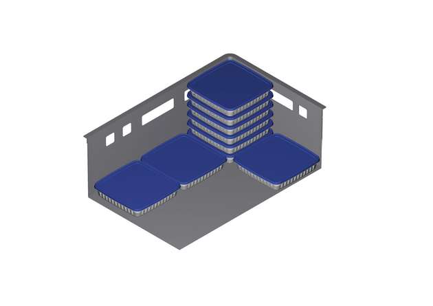 Optimierte Logistik: Die Mehrwegschalen für Obst und Gemüse sind in ihren Maßen auf Standard-Transportkisten abgestimmt und sorgen für deren effiziente Bestückung.