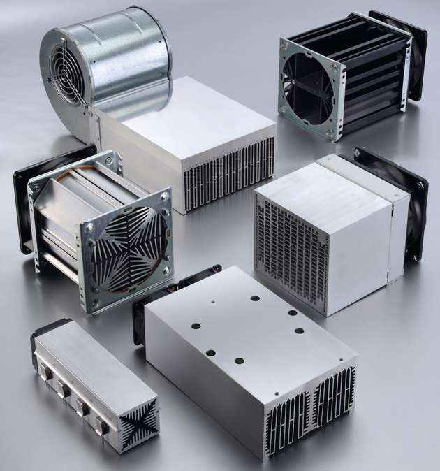 Effiziente Lüfteraggregate in unterschiedlichen Aufbauformen liefern einen sehr guten thermischen Wirkungsgrad.