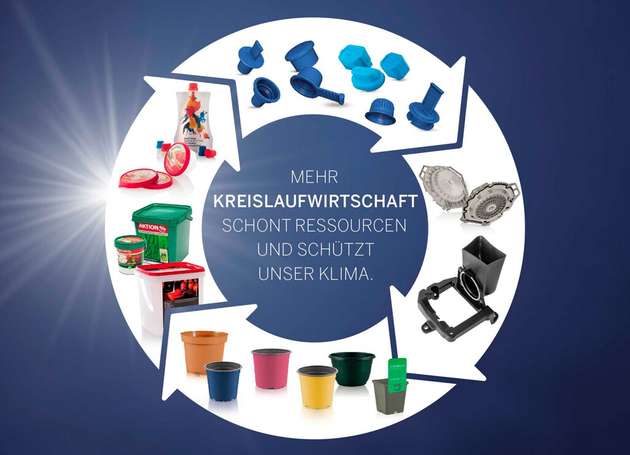 Mehr Umwelt- und Klimaschutz: Die Initiative Pöppelmann blue hat einen verantwortungsvollen Einsatz von Ressourcen zum Ziel und setzt dabei, wo möglich, auf Kreislaufwirtschaft.