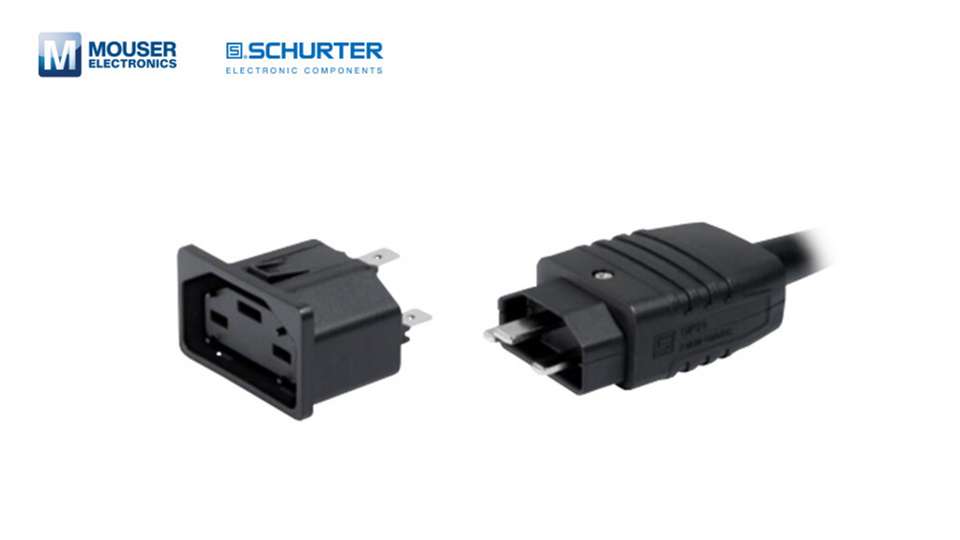 IEC-Steckverbindersystem bis maximal 400 VDC Das Steckverbindersystem von Schurter verfügt über einen Betriebstemperaturbereich von -5 bis 105 °C.
