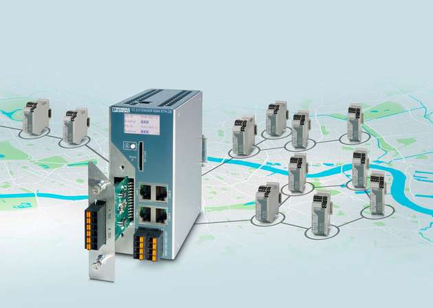 SHDSL-Extender ermöglichen die Vernetzung weit entfernter Stationen durch Nutzung beliebiger Zweidraht-Leitungen, beispielsweise alter Telefonleitungen, bis zu 20 km. 