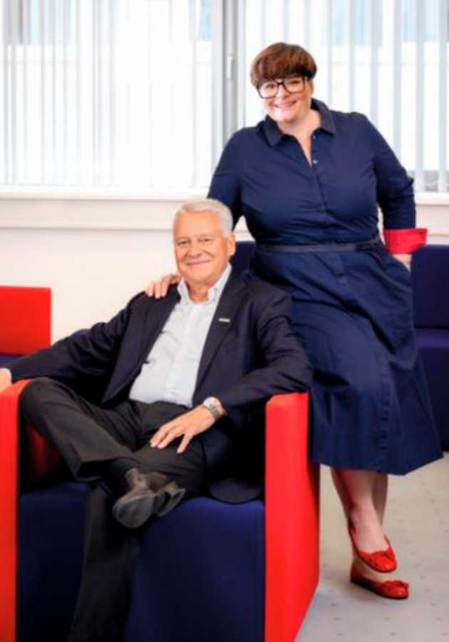 Prof. Dr.-Ing. Jürgen Kletti, Unternehmensgründer und Inhaber MPDV und Nathalie Kletti, Geschäftsführerin in zweiter Generation. 