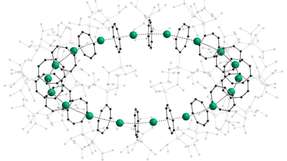 Cyclocen heißt die neuartige Molekülstruktur, in der Sandwich-Komplexe erstmals einen nanoskalige Ring formen. 