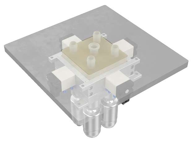 Single-Use-Mehrwege-Ventilblock mit pneumatischer Verriegelung