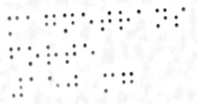 Mit Hilfe des Shape-from-Shading-Verfahrens kann die Höhe der Braille-Punkte mit einer Genauigkeit von ± 0,02 mm erkannt werden.