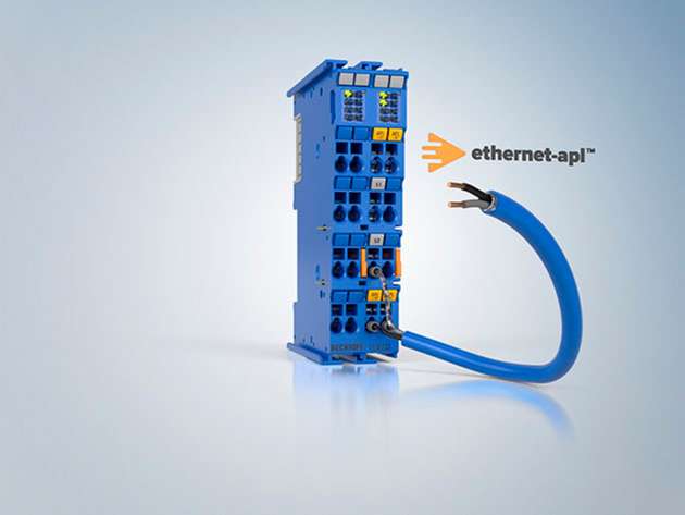 Ethernet-APL ist eine neuer Kommunikationsstandard, der speziell für die Prozessindustrie entwickelt wurde. Beckhoff hat die Ethernet-APL-Technologie direkt in die EtherCAT-Klemme ELX6233 integriert.