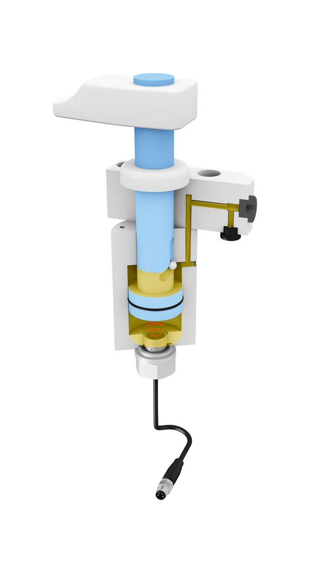 Balluffs BFD-Sensor gibt Ultraschallwellen in die Hydraulikflüssigkeit von Kurzhub-Spannelementen wie Schwenkspannern (siehe Bild). Das Vorbild für die Technologie findet sich direkt in der Natur – und zwar bei Delfinen.