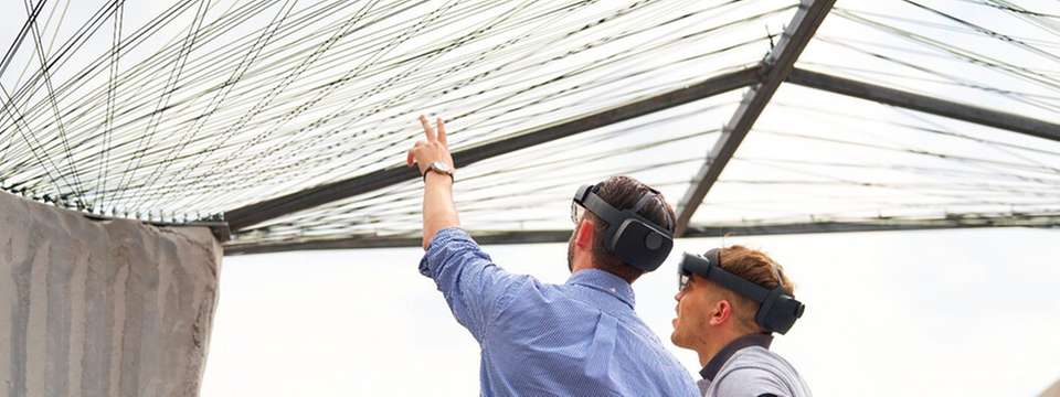 Während der Konferenz können die Teilnehmer Demonstratoren im Maßstab 1:1 besichtigen: hier „Shelltonics“ mit Augmented Reality.
