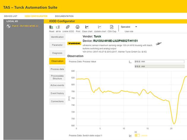 Über den IODD Configurator können IO-Link-Geräte aller Hersteller parametriert werden.