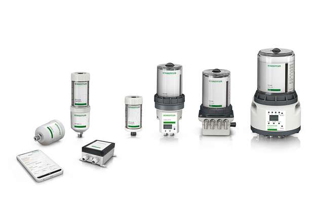Intelligente automatische Schmierstoffgeber Optime C1 (links) und automatische Schmierstoffgeber der Concept-Familie (rechts).