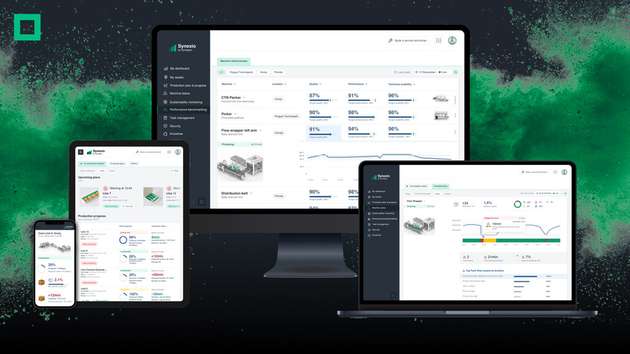Die digitale Lösung Synexio von Syntegon verfügt über ein bedienerfreundliches Dashboard und ist für stationäre Computer und Mobilgeräte geeignet. 