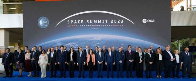 Minister und Regierungsvertreter der 22 ESA-Mitgliedsstaaten sowie Vertreter der Europäischen Kommission treffen sich am 06. und 07. November 2023 im spanischen Sevilla zum zweiten Raumfahrtgipfel.