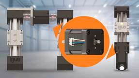 Ein Motor mit zwei Funktionen: Mit dem Doppelwellen-Schrittmotor lassen sich entweder zwei Linearachsen gleichzeitig platzsparend antreiben oder der Anwender montiert an die zweite Welle des Motors ein Handrad für manuelle Vorstellungen.