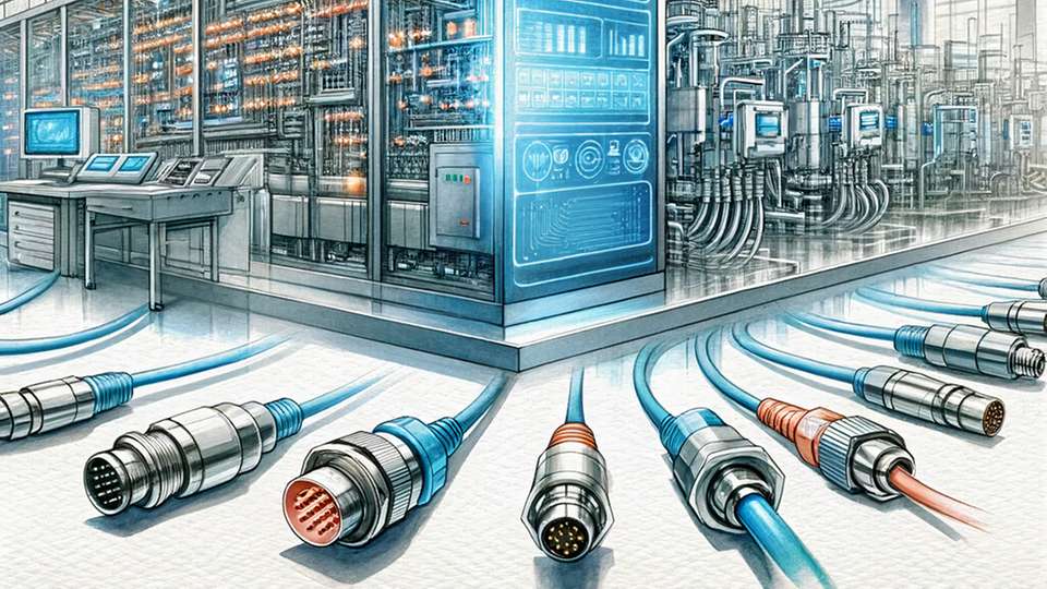 Steckverbinder haben hinsichtlich der Flexibilität Vorteile gegenüber fest verdrahteten Modulen. Sie dienen als Schnittstelle zur Übertragung von elektrischen Signalen, Daten und Energie zwischen verschiedenen Teilen der Anlage.