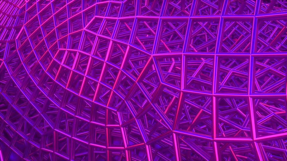 Eine 3D-Darstellung eines globales digitales Maschennetz.