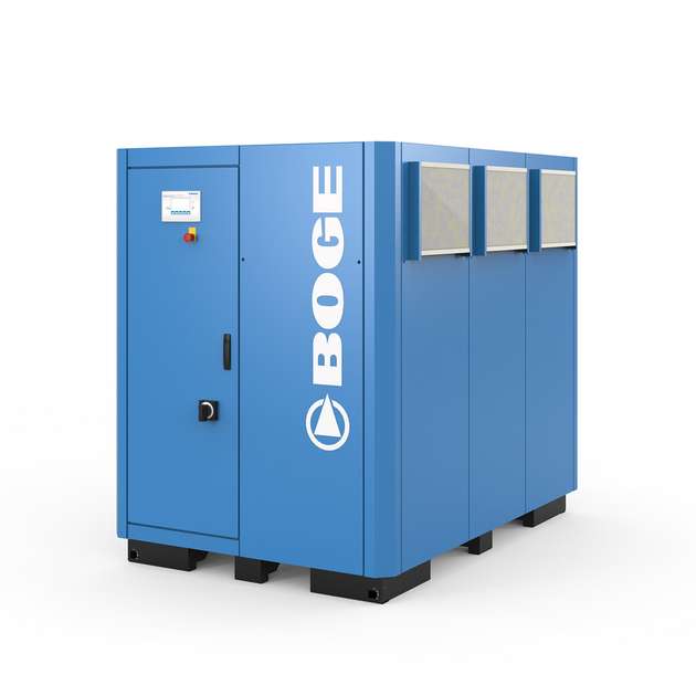 Der neue Turbokompressor T 220 von Boge ist deutlich kleiner als ein ölfreier Schraubenkompressor mit der gleichen Leistung und zusätzlich sehr energieeffizient und leise. 
