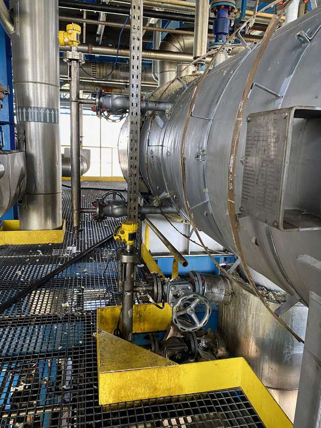 Der Trennbehälter der Ekobenz-Anlage, in der synthetische Kraftstoffe produziert werden, ist mit Vega-Sensoren ausgestattet. 