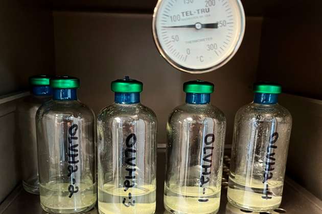 Forscher untersuchen chemische Katalysatoren, die Wasserstoffgas aus eisenhaltigem Gestein erzeugen können.