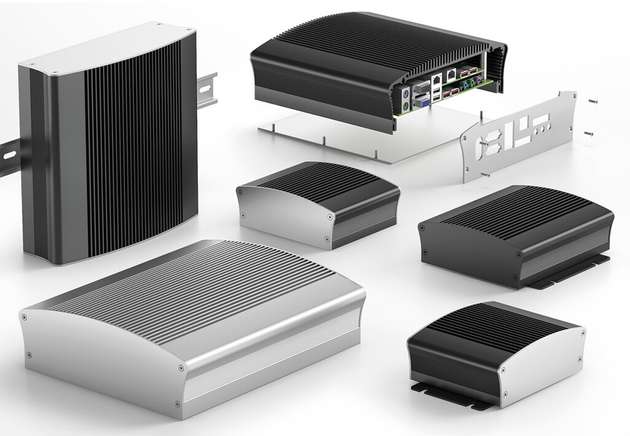 Die Gehäuse sind standardmäßig in schwarz eloxiert (SA) und naturfarbig eloxiert (ME) erhältlich.