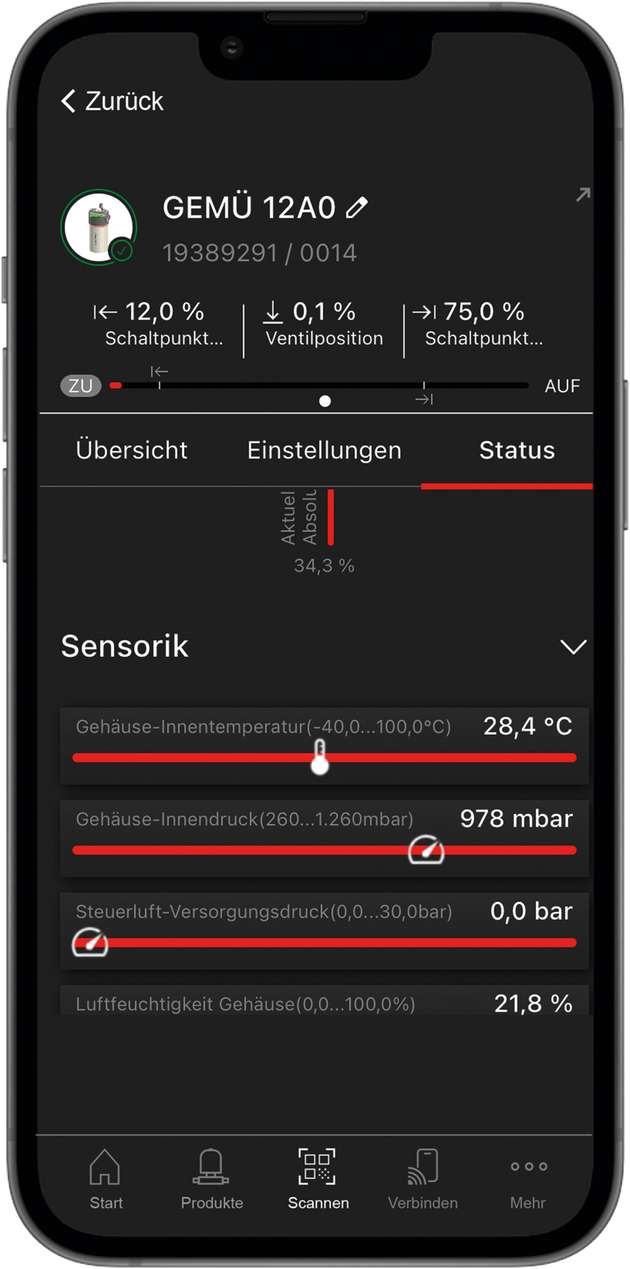 Sensorik-Status