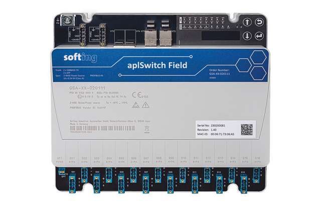 Softing hat eine aplSwitch-Produktlinie entwickelt, die sowohl eine Kupfer- als auch eine Glasfaseranbindung unterstützt.