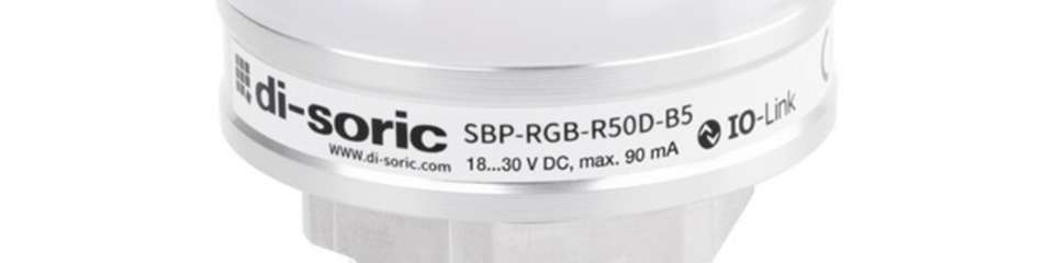 Die neuen Signalleuchten SBP-RGB von di-soric sind aufgrund der Schutzart IP67 staub- und wasserdicht und darüber hinaus unempfindlich gegenüber Schock und Vibrationen. 
