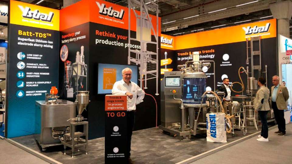 Ystral auf der Achema 2024: Leitthema „Innovation statt Tradition in der Verfahrenstechnik“.