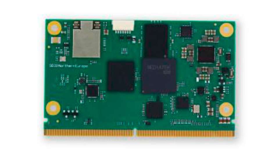 Am Stand von Seco können Besucher die neuesten Computer-on-Module Lösungen, wie zum Beispiel den SOM-SMARC-Genio700, finden.