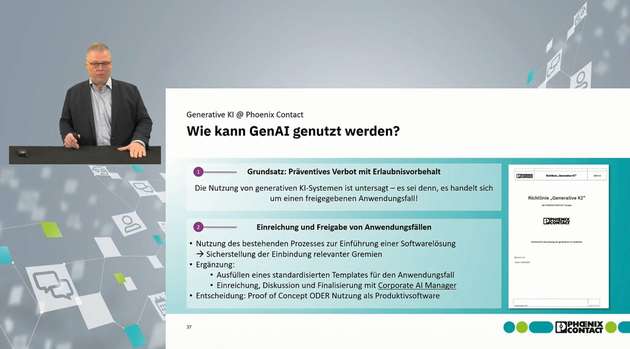 Thomas Bischoff erklärt zwei Kerninhalte der Richtlinie für generative KI-Systeme.