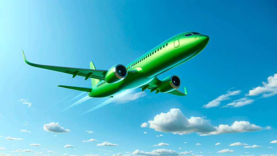 Synthetisches E-Kerosin für die Luftfahrt: Das synthetische Rohöl wird mit elektrischer Energie aus Kohlenstoffdioxid und Wasser hergestellt. Diese Alternative ist nötig, weil Flugzeuge vor allem auf der Mittel- und Langstrecke in absehbarer Zeit nicht direkt elektrisch betrieben werden können.