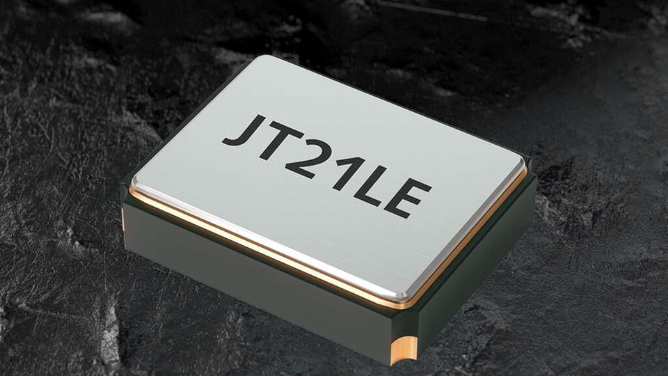 Der temperaturkompensierte TCXO JT21LE mit besonders niedriger Stromaufnahme und miniaturisiertem Gehäuse.