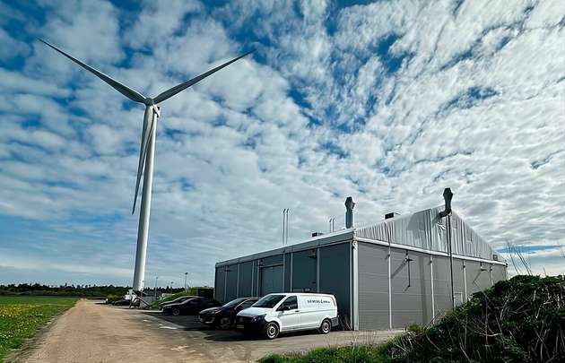 Der OffgridWind-Testaufbau im dänischen Floe