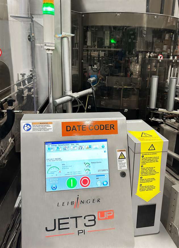Leibinger Drucker JET3 UP erfolgreich im Einsatz in der Produktion bei Four Peaks, Arizona.  