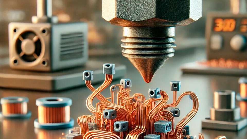 Die halbleiterfreien Bauelemente der Forscher, die sie mit Standard-3D-Druck-Hardware und einem kostengünstigen, biologisch abbaubaren Material hergestellt haben, können die gleichen Schaltfunktionen ausführen wie die halbleiterbasierten Transistoren, die für Verarbeitungsvorgänge in der aktiven Elektronik verwendet werden.