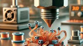Die halbleiterfreien Bauelemente der Forscher, die sie mit Standard-3D-Druck-Hardware und einem kostengünstigen, biologisch abbaubaren Material hergestellt haben, können die gleichen Schaltfunktionen ausführen wie die halbleiterbasierten Transistoren, die für Verarbeitungsvorgänge in der aktiven Elektronik verwendet werden.