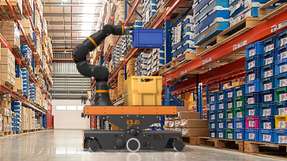 Einfach installiert und schnell amortisiert soll der mobile Roboter den kostengünstigen Einstieg in die Automatisierung von Logistikprozessen ermöglichen.