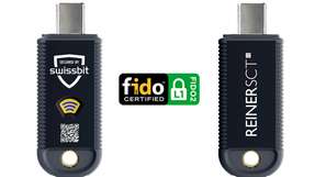 Reiner SCT erweitert Portfolio um Fido2-Sicherheitsschlüssel: Der neue Reiner SCT Fido Stick Pro in der USB-C-Version.