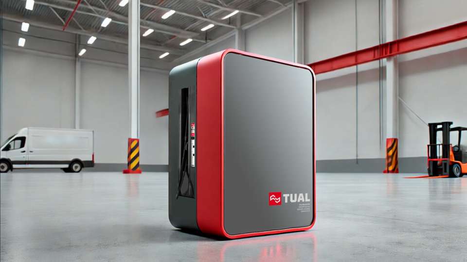Die Boost Charger-Powerbanks von Tual sind robust gebaut, sie werden eingesetzt, um Lücken in der Netzversorgung zu schließen und Standorte mit geringem Verbrauch in Aufladedepots zu verwandeln.