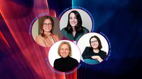 Auf der INDUSTRY.forward EXPO waren Kathrin Hertle, Alexandra Hartung, Anne-Katrin Neyer und Dr. Gerlind Wisskirchen Speakerinnen zum Thema KI im HR.