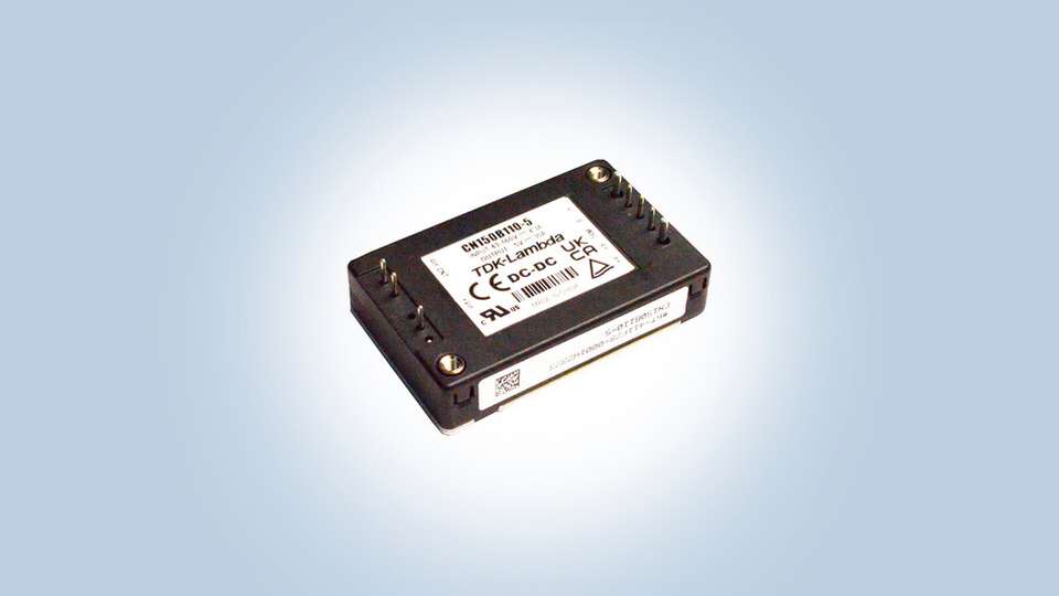 Die neun Wandler sind mit 5 V, 12 V, 15 V, 24 V und 48 V Ausgangsspannung erhältlich und erweitern die CN-B110-Serie von 50 W bis 300 W.