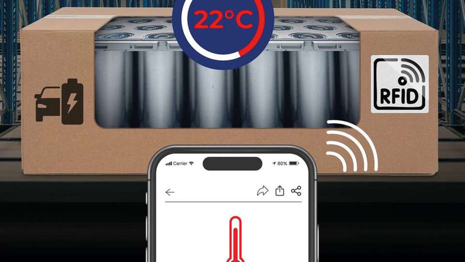 Die RFID-Antennen und Lesegeräte kommunizieren automatisch jede Sekunde mit den Etiketten und Sensoren, die sich innerhalb ihres Bereichs befinden, und erfassen Temperaturmessungen mit einer Genauigkeit von 0,5 °C.