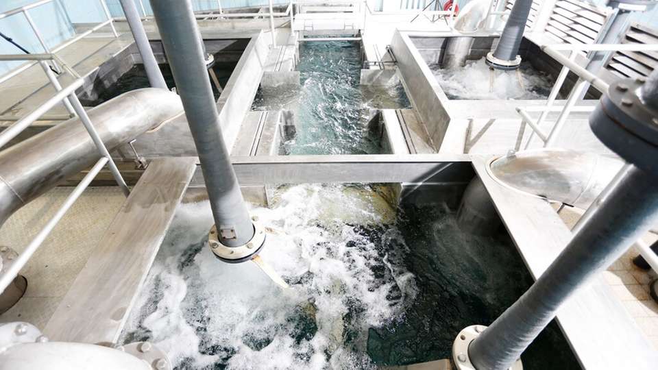 Ein Mischbecken der Stadtwerke Göttingen: Hier wird Harzwasser mit Eigenwasser kombiniert, um eine gleichbleibend hohe Wasserqualität zu gewährleisten.