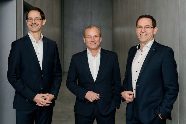 Jörg Lengenfelder, Dr. Kersten Christoph Link und Klaus Huber bilden den Vorstand bei Flottweg.