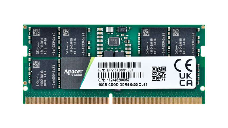 Apacer, ein Anbieter von digitalen Speicherlösungen, startet die Massenproduktion seiner neuesten DDR5-6400 CUDIMM- und CSODIMM-Speichermodule für den industriellen Einsatz.