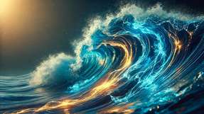 Onshore-Wellenenergietechnologie als zuverlässige und nachhaltige Quelle erneuerbarer Energie von Eco Wave Power.